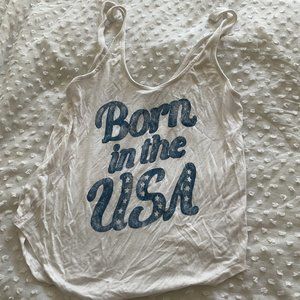 Cute "Born in the USA" graphic tank size S